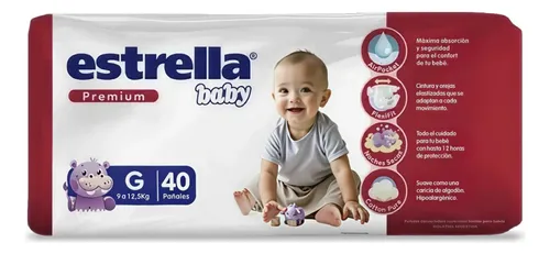 ESTRELLA PAÑALES PREMIUM G X 40 – Pañalera Belyan